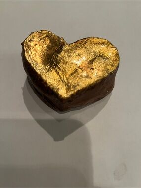 Gold Heart-Shaped Decorative Trinket
